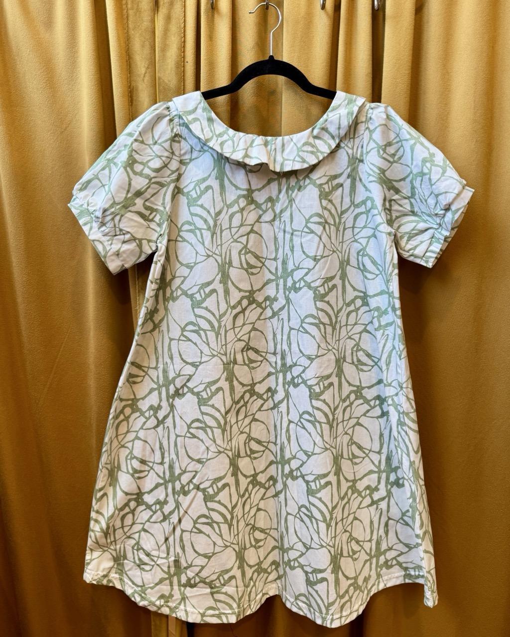 Squasht Charlotte Dress in Sage Vines