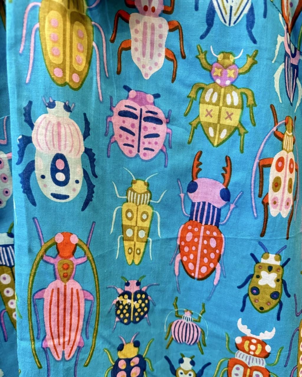Squasht Charlotte Dress in Turquoise Bug Print