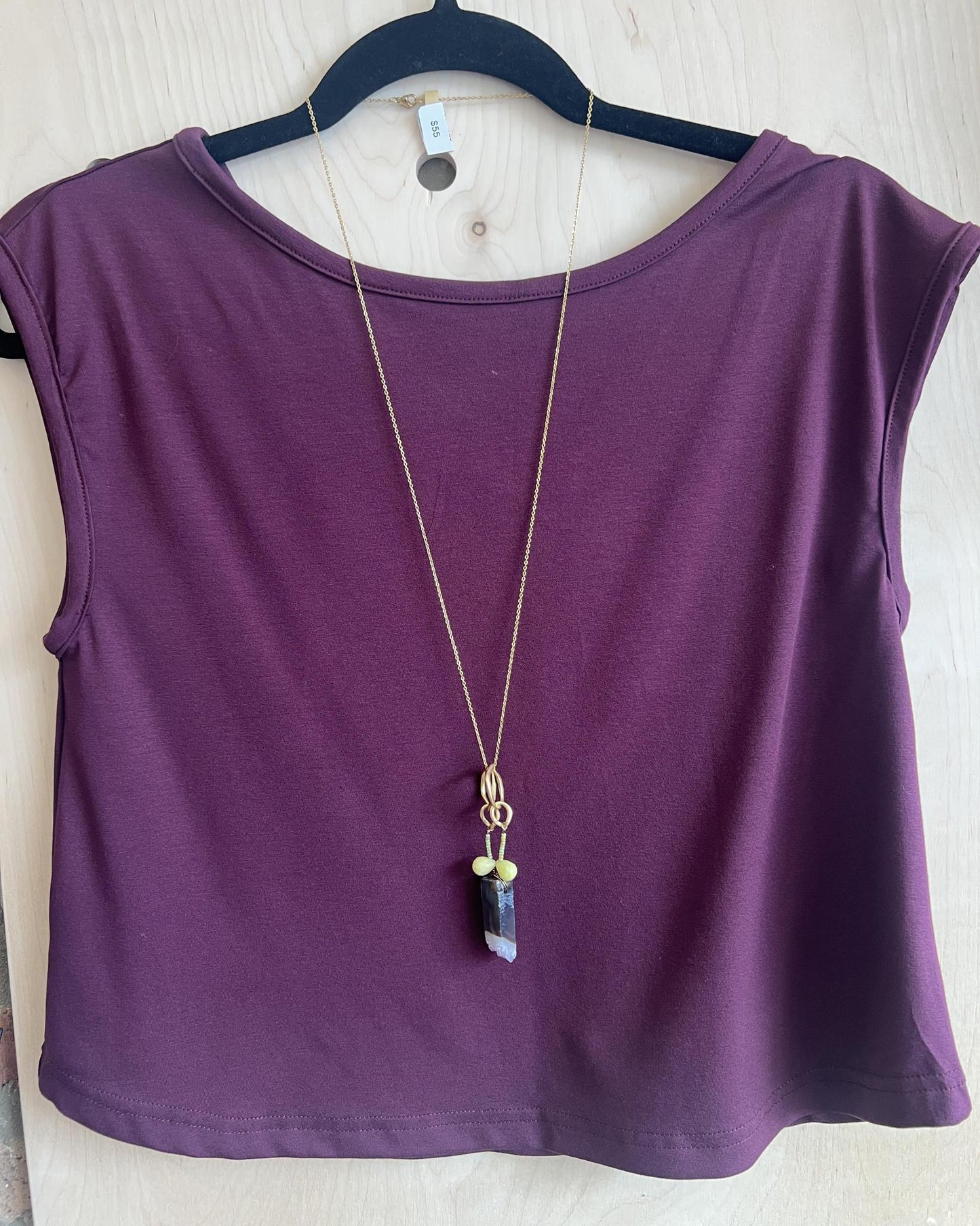 Sugar Vibe Amethyst Chunk Pendant Necklace