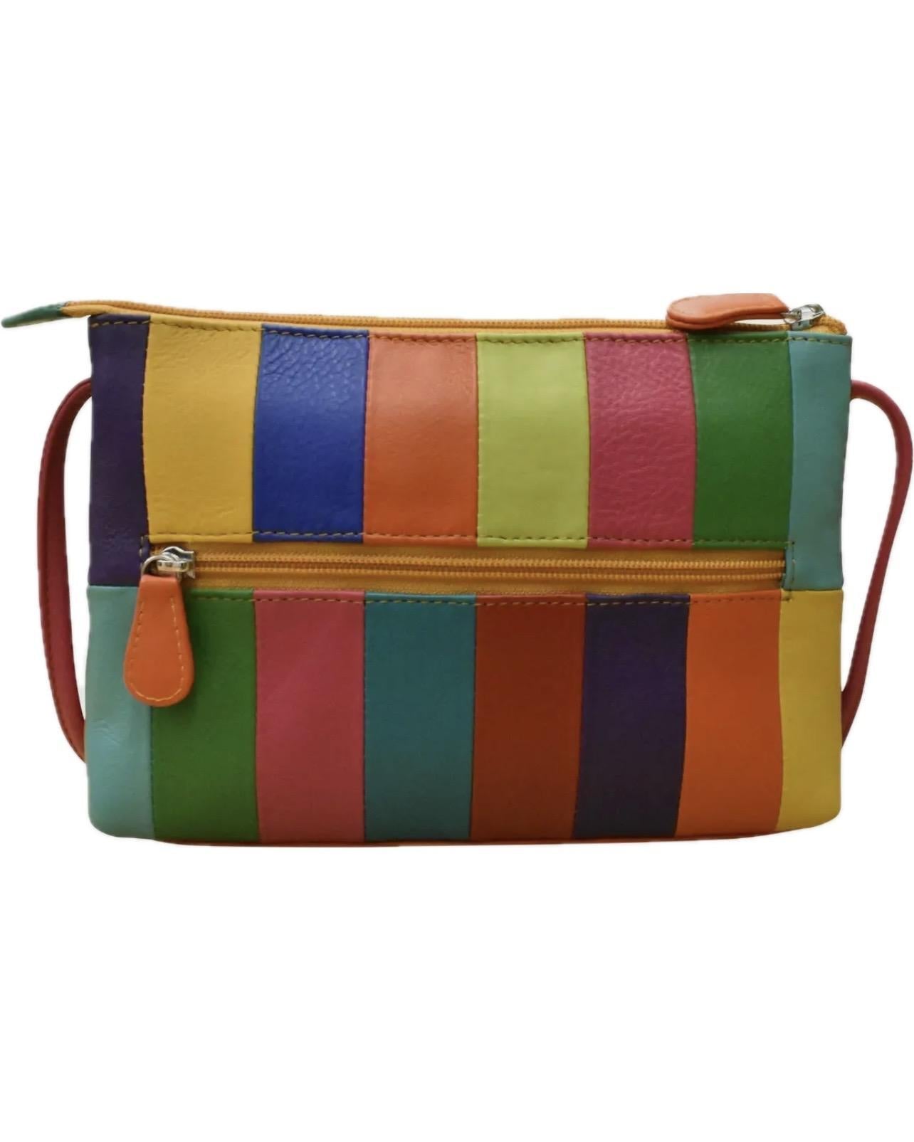 ili Leather Dolce Linea Colorful Patchwork Crossbody Bag