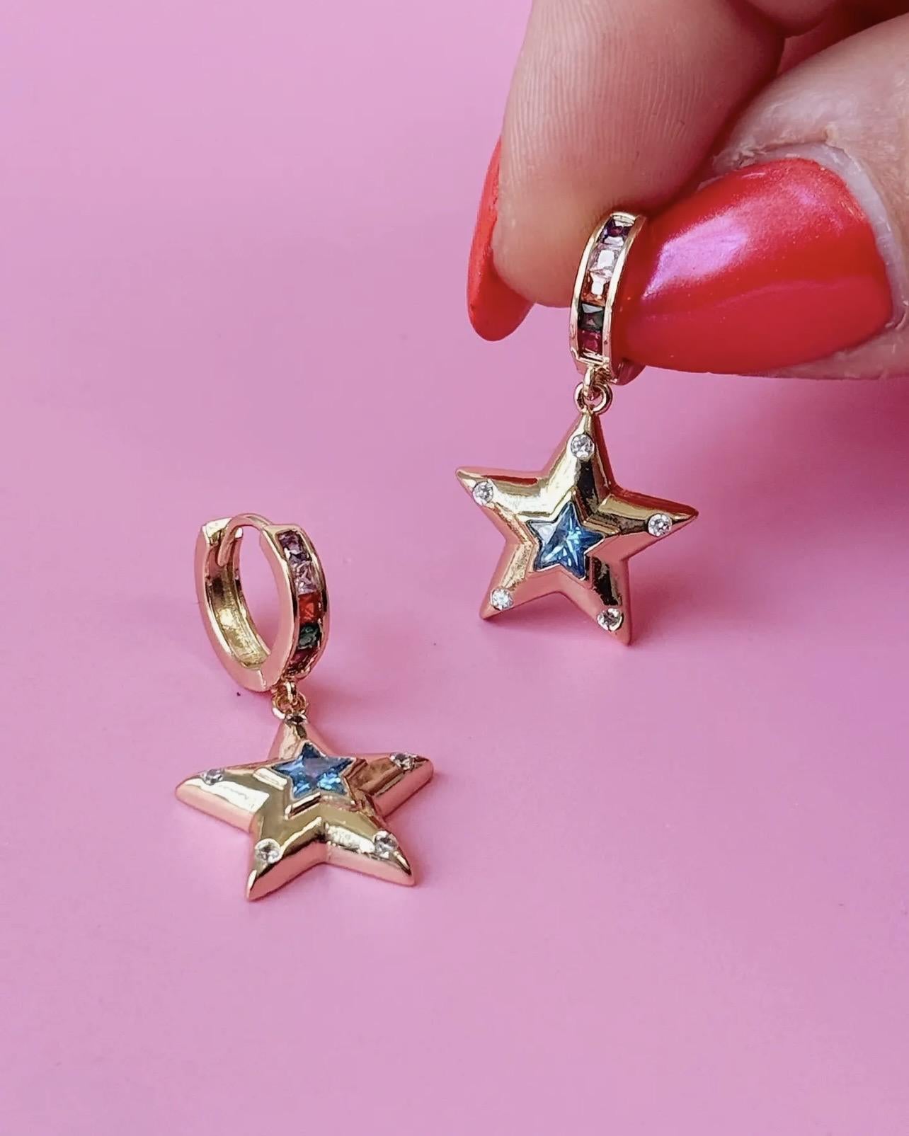 Golden Hour Club Dopamine Star Huggies - Choose Silver or Gold