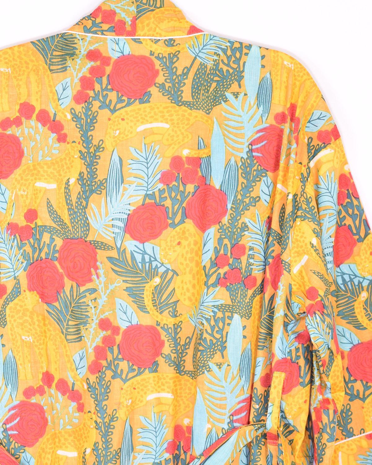 Txtile Lightweight Cotton Robe - Morning Jungle