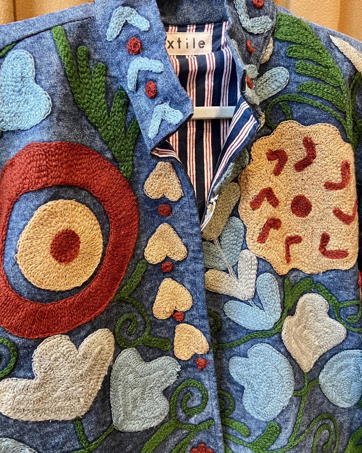 Txtile Brick Denim Suzanni Embroidered Jacket