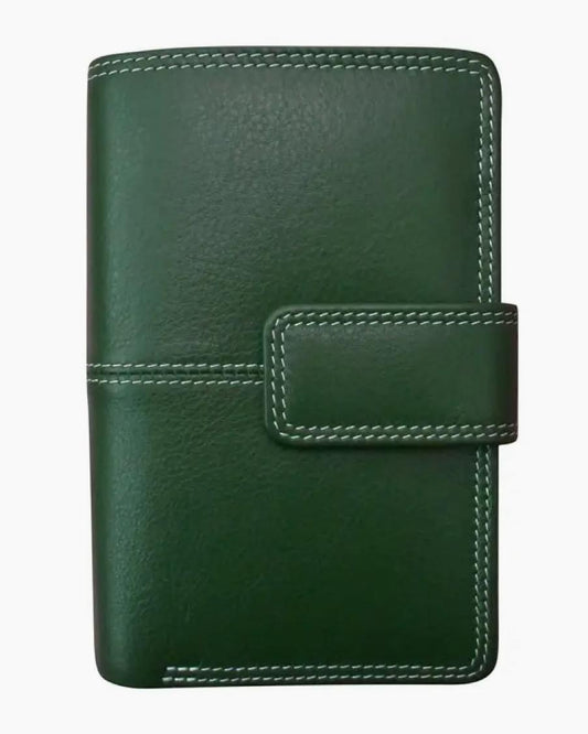 ili Leather Midi Wallet in Hunter Green