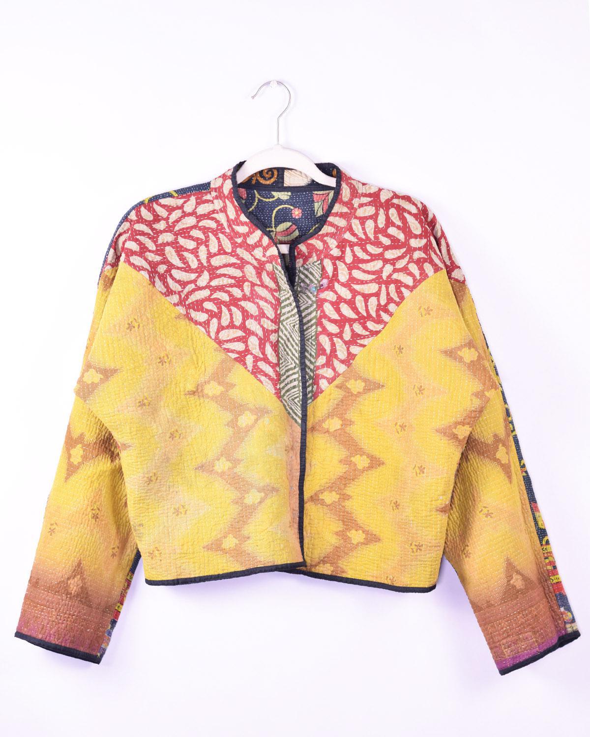 Txtile Sofie Kalyani Quilted Reversible Patchwork Kantha Jacket