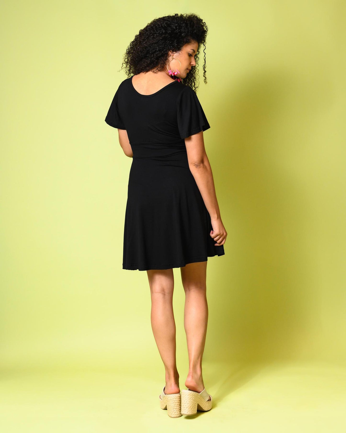 Squasht Alina Dress in Black with Colorful Floral Print