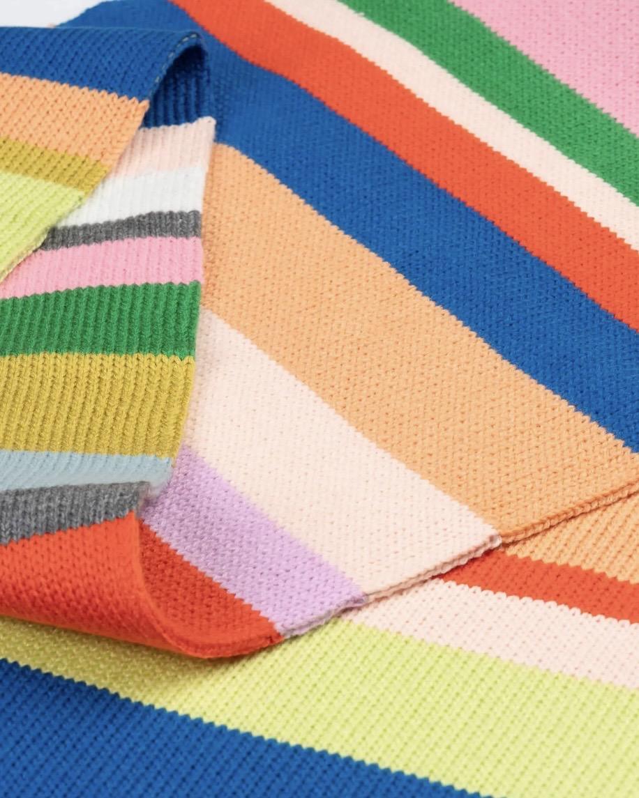 Verloop Multi Stripe Big Scarf in Rainbow