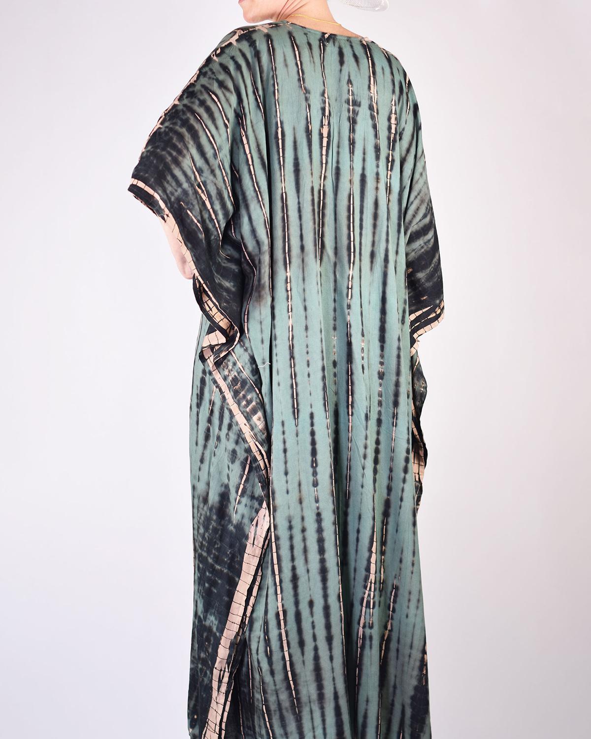 Txtile Tie Dye Kaftan/ Swim Cover Up - Green Jungle