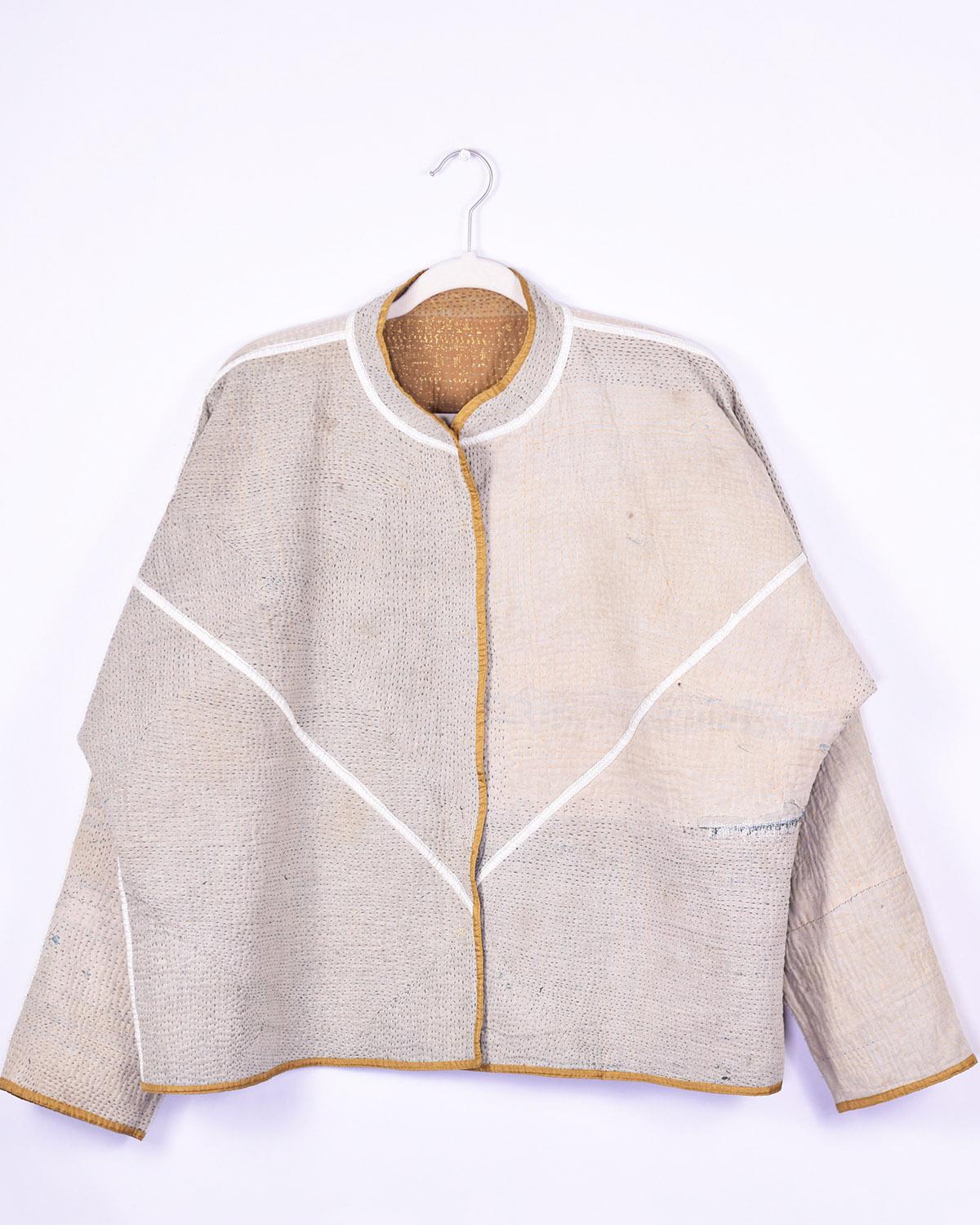 Txtile Charlie Arushi Quilted Reversible Patchwork Kantha Jacket