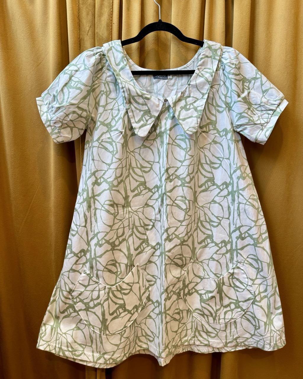Squasht Charlotte Dress in Sage Vines