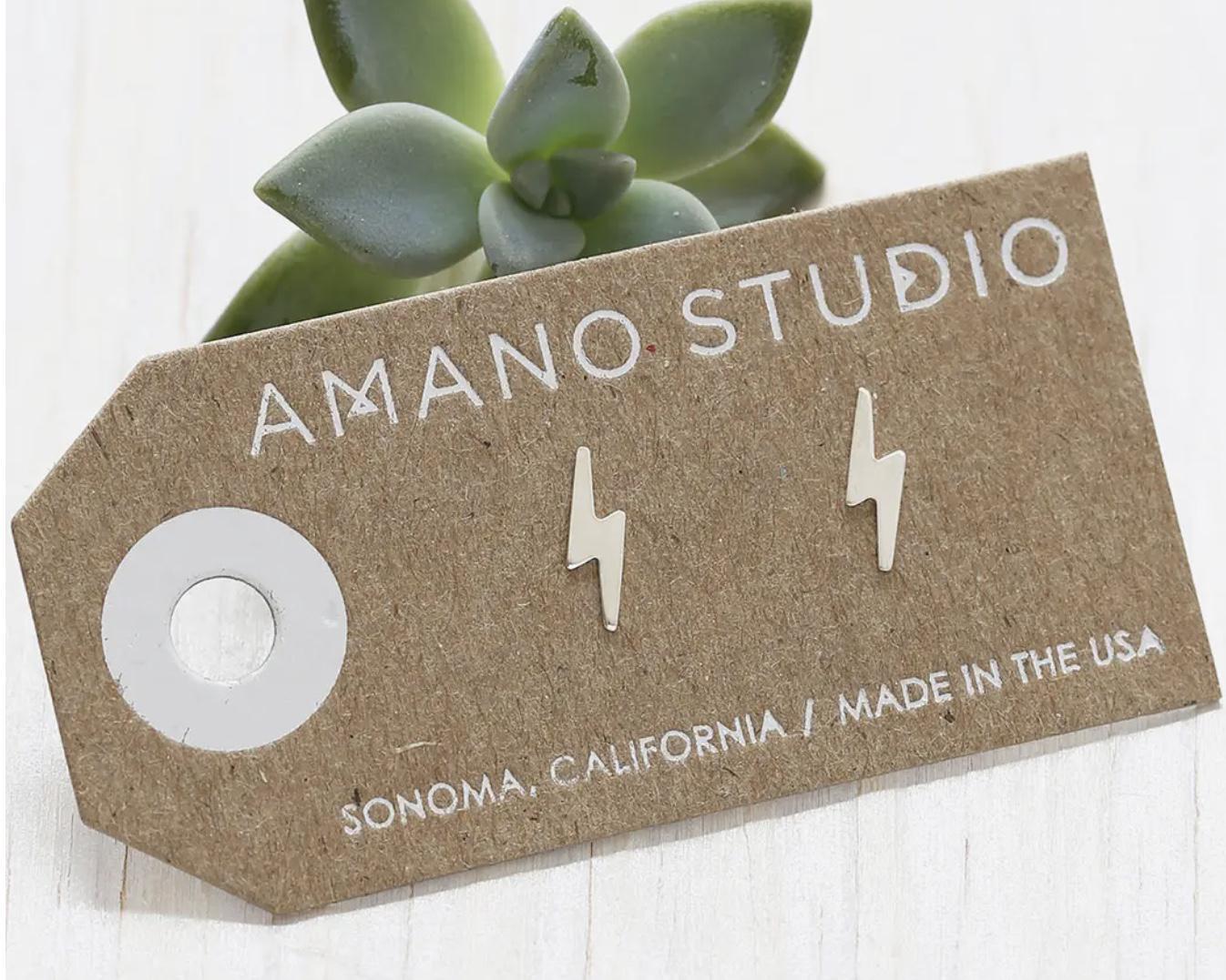 Amano Studio Lightning Bolt Studs in Silver