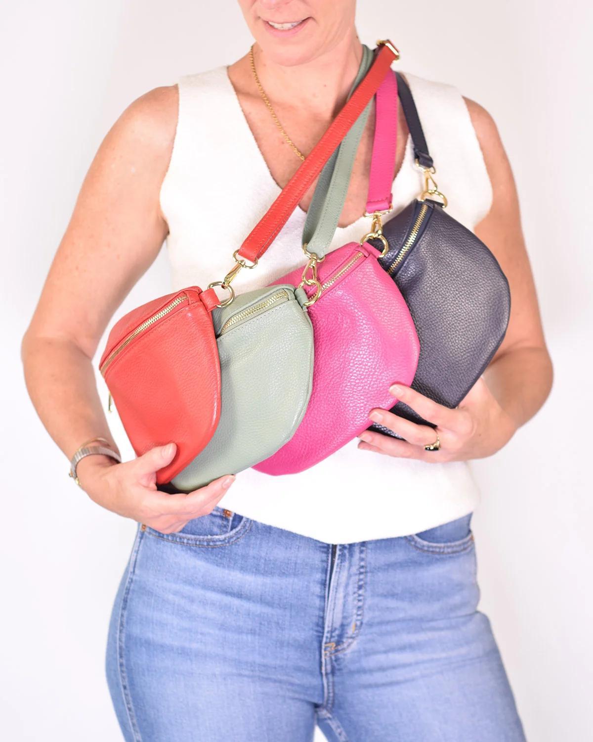 Txtile Italian Leather Sling/Crossbody Bag - Small