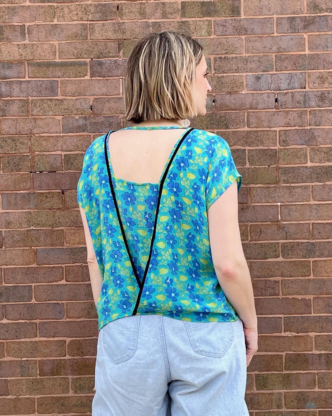 Indie Ella Zahara Reversible Silk Top in Naiad