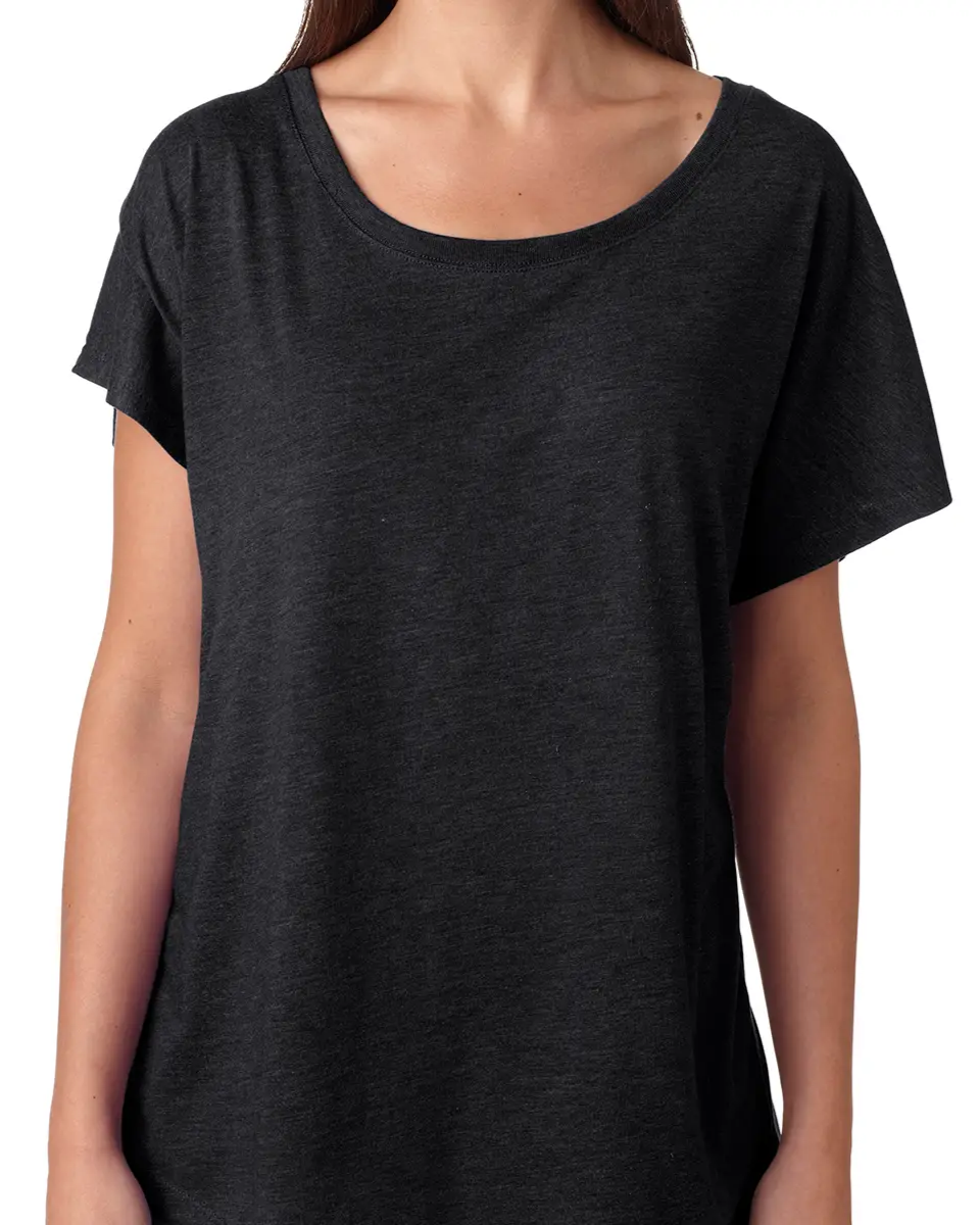Mad Love Black Black Dolman Tee with Cat Moon Print