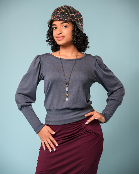 Squasht Violetta Sweater in Steel Gray