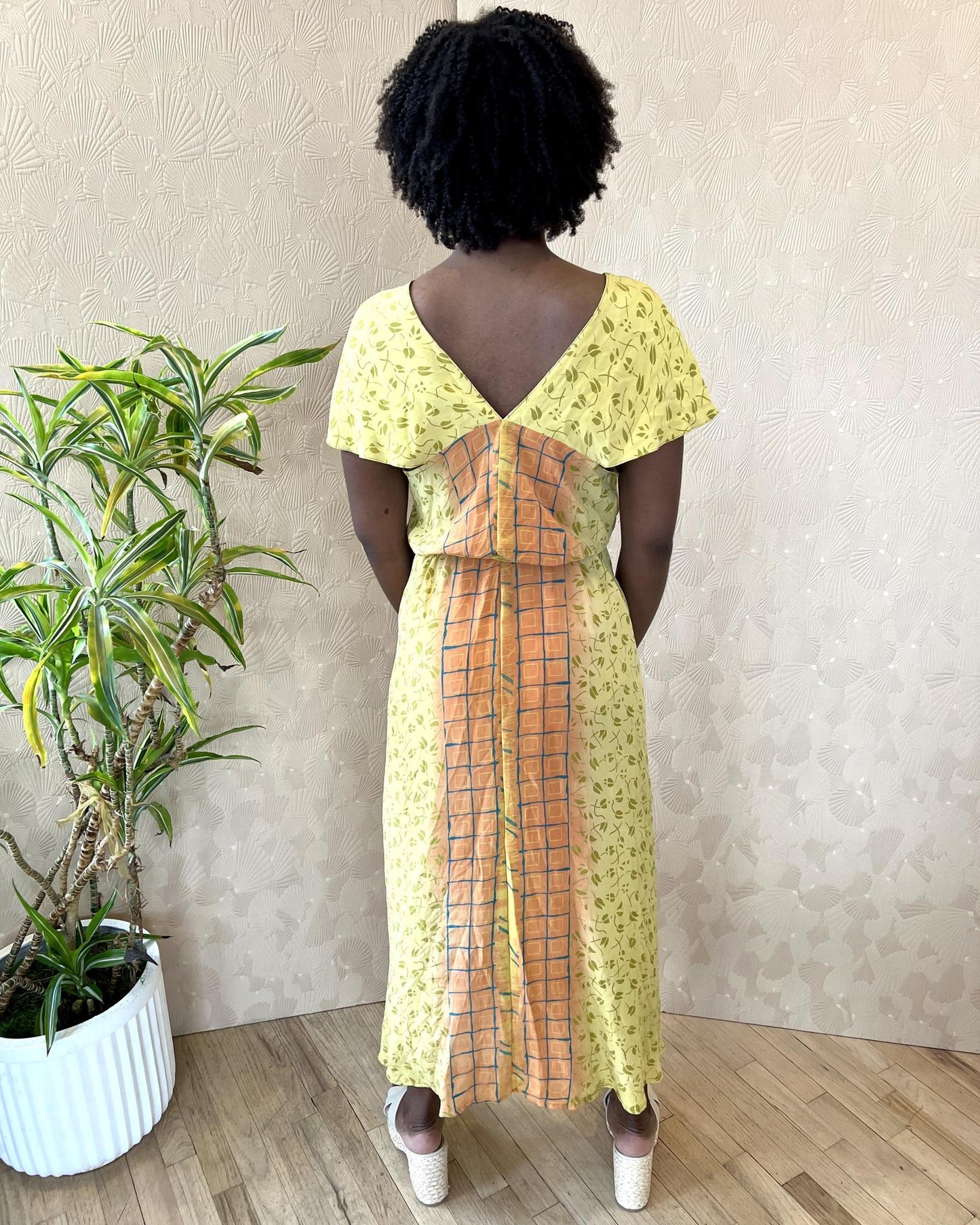 Indie Ella Venus Maxi Dress in Limoncello - Size M/L