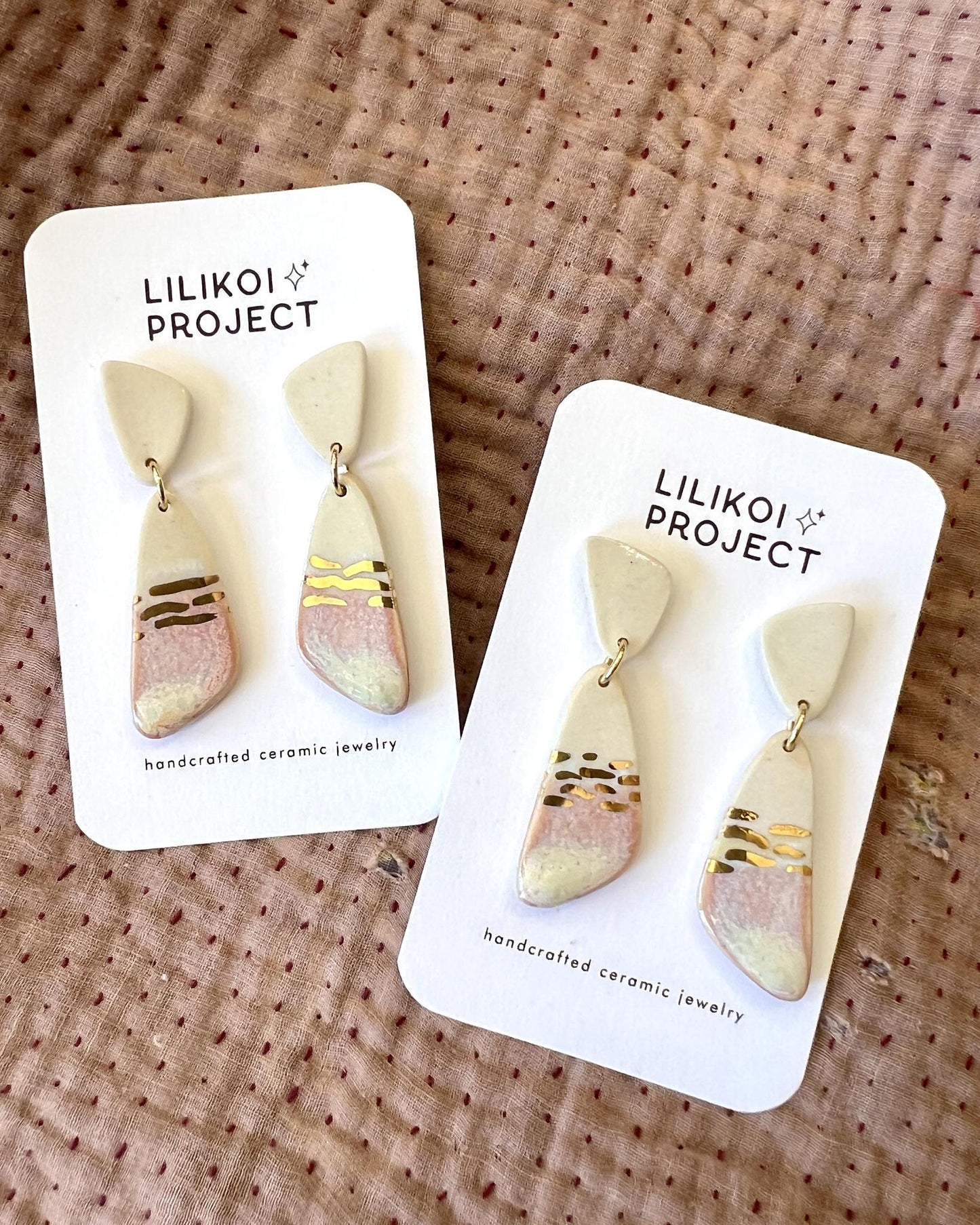Lilikoi Proect Porcelain Daydream Drop Earrings