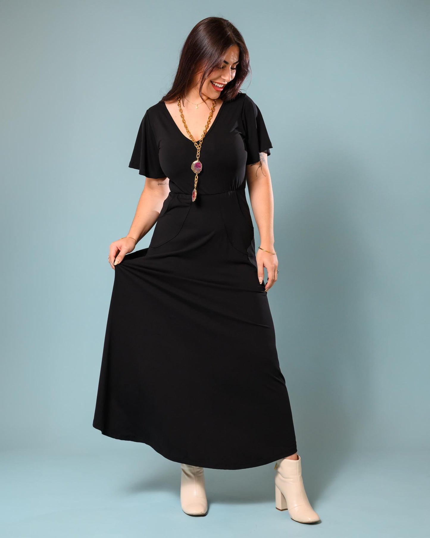 Squasht Lillia Maxi Dress in Black