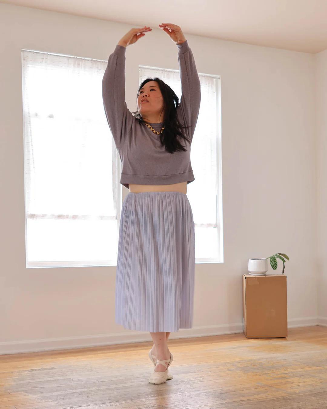 Wulfka Luxe Ilana Sweater in Slate Gray