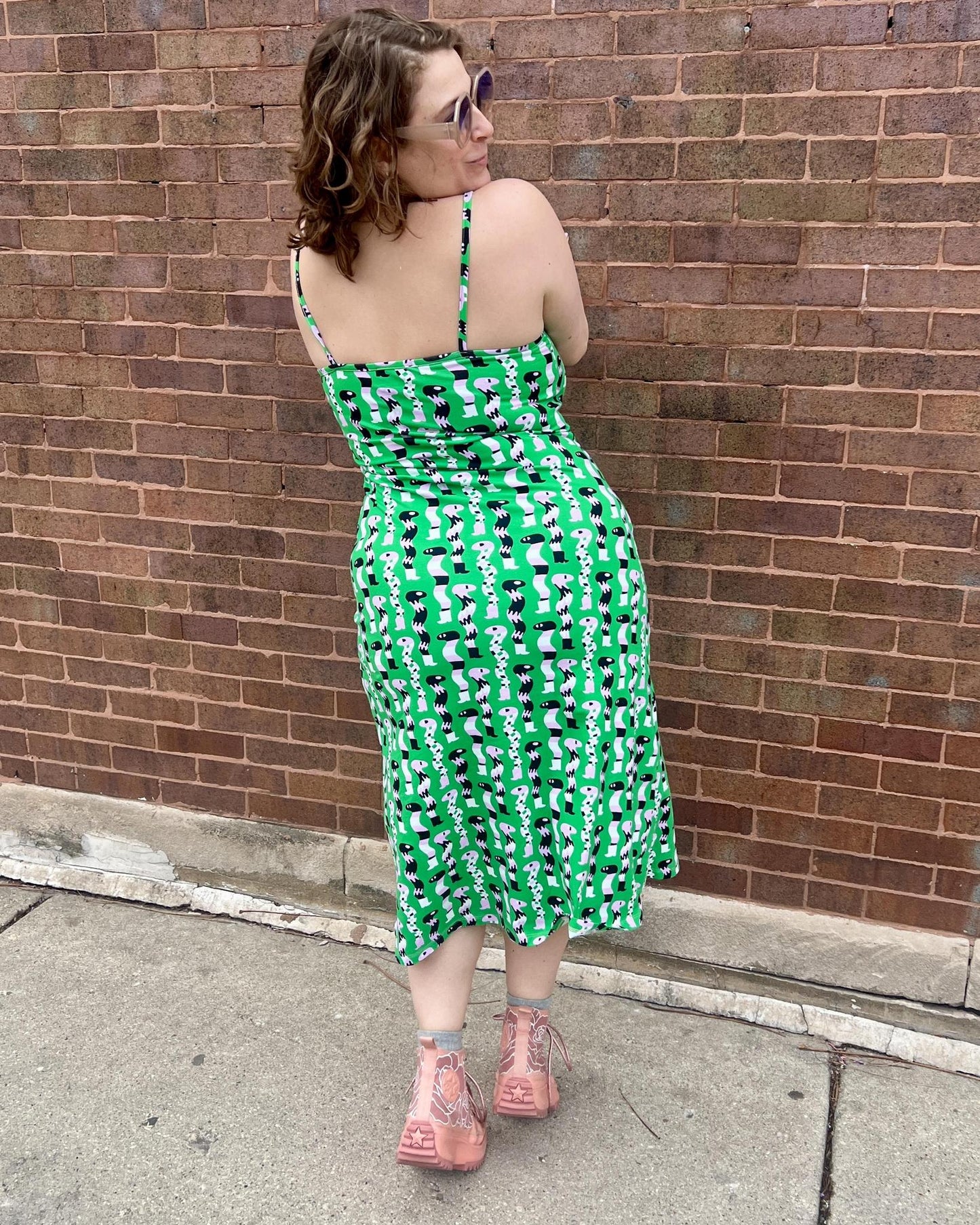 Nooworks Spaghetti Slip Dress in SSSnakes - Size Small, Medium