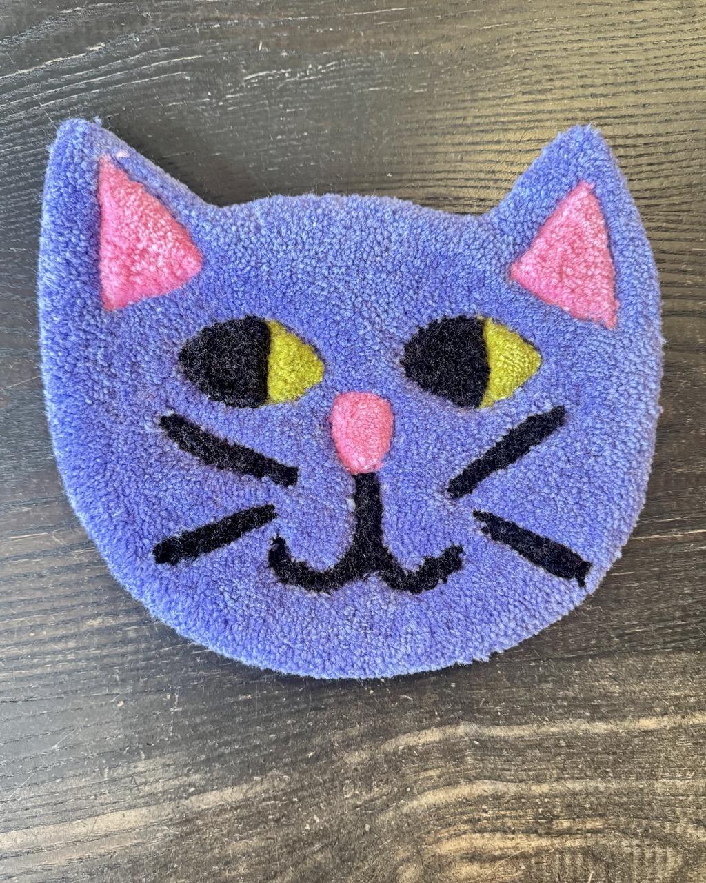Hi Cutie Cat Wall Hanging  in Purple