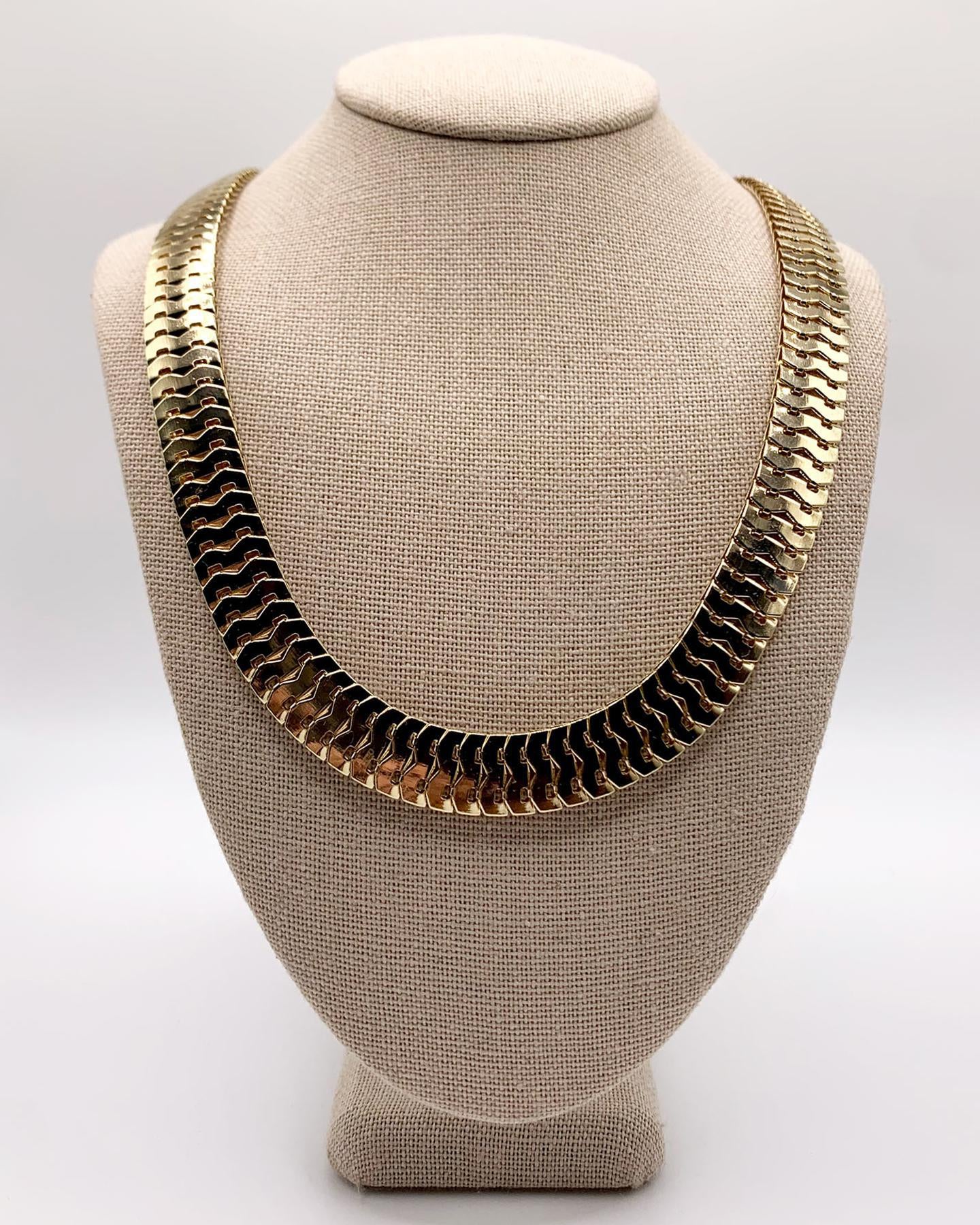 caliLOVESchi Golden Daydream Wide Gold Chain Necklace