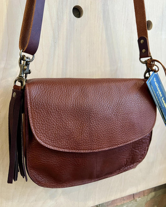 Vallente Leather Tassel Bag - Rust Leather