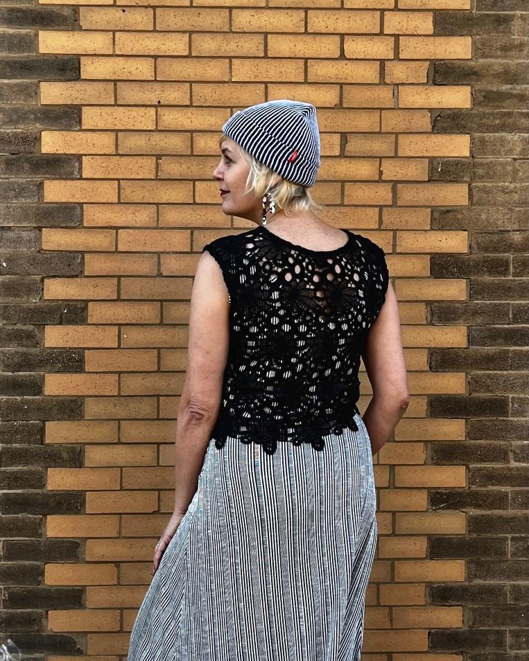 Squasht Flora Shell Top in Solid Black Lace - SALE - Size XS, Small - Final Sale