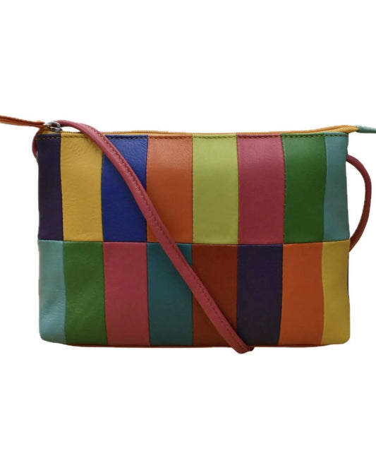 ili Leather Dolce Linea Colorful Patchwork Crossbody Bag