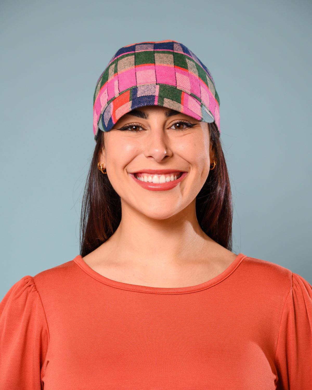 Squasht Reversible Bella Hat in Pink and Green Plaid