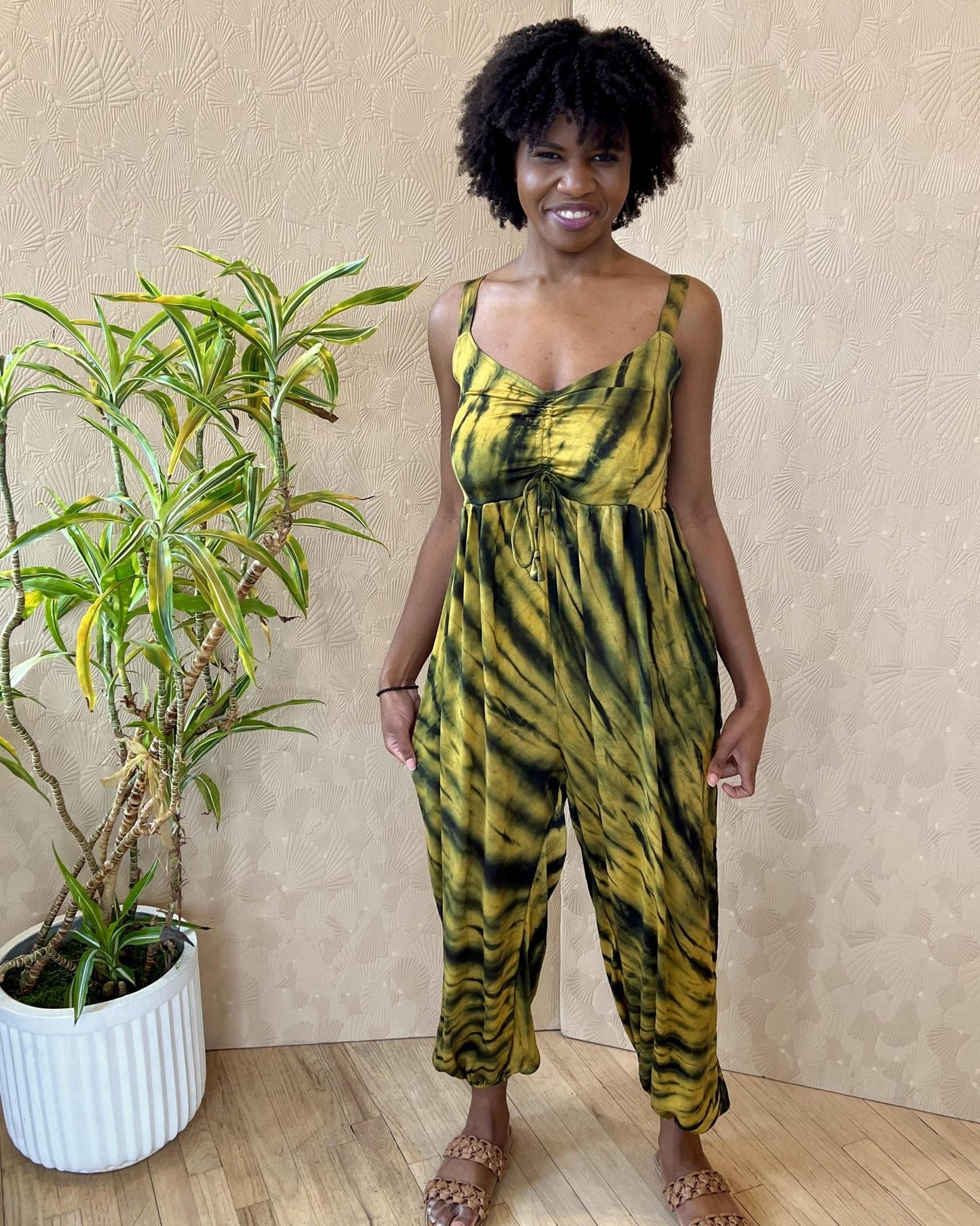 Indie Ella Aurora Boho Jumpsuit in Tiger Eye (M/L)