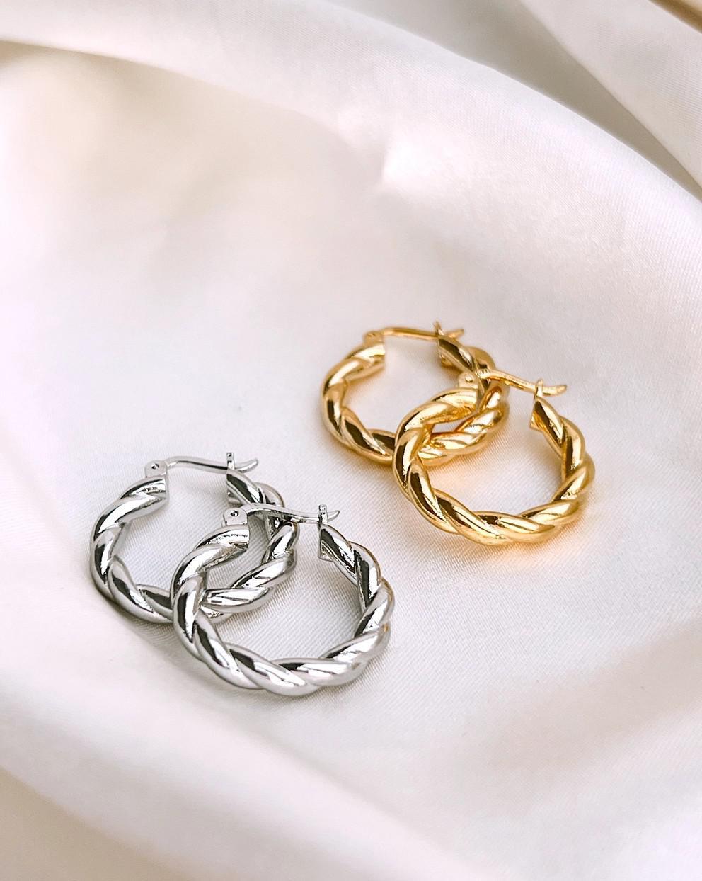 Golden Hour Twist Hoops