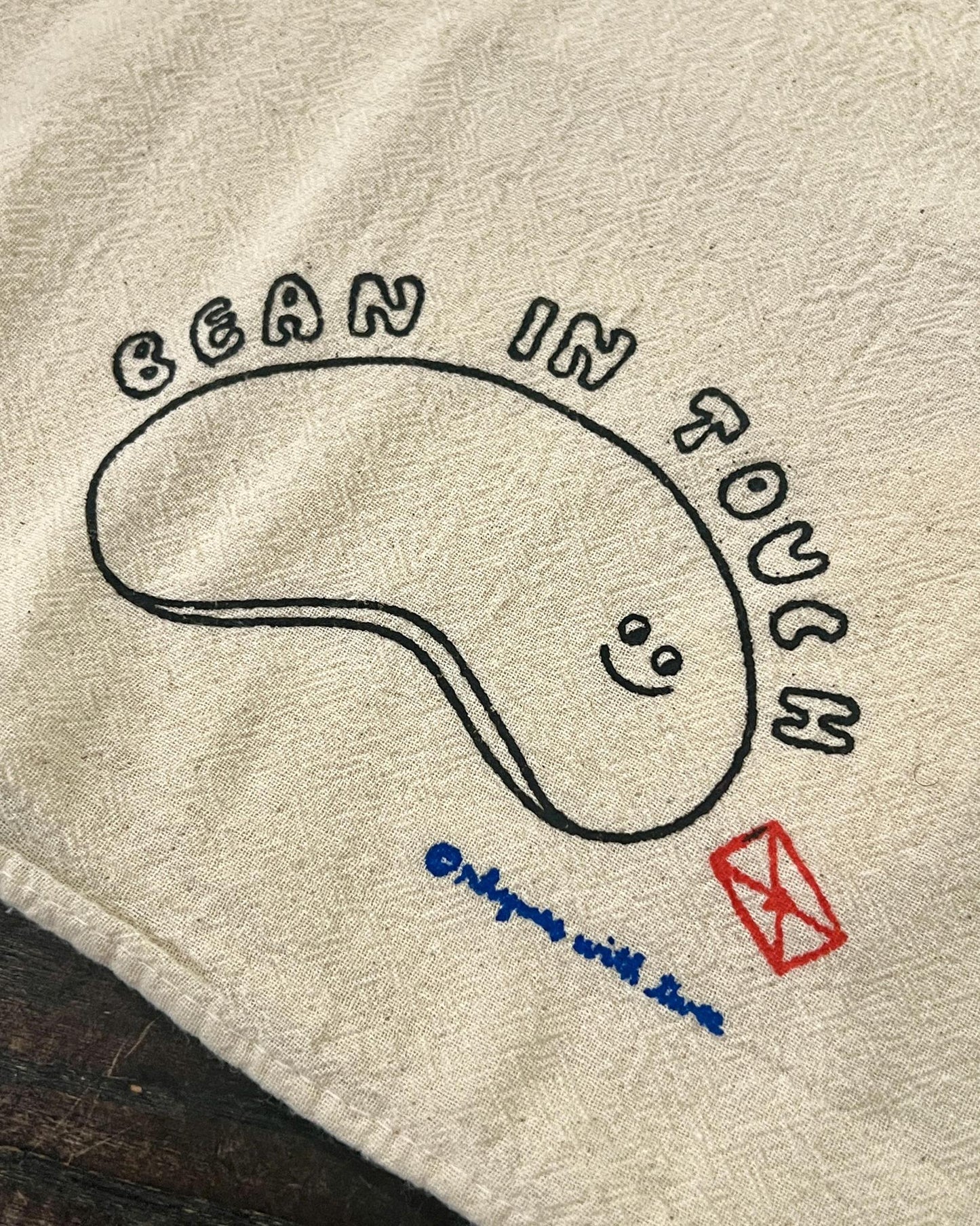 Rhymes With Twee Bean in Touch Tea Towel