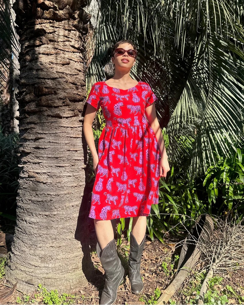 Nooworks Lucy Dress in Sondler Cat - Size Small, 2XL