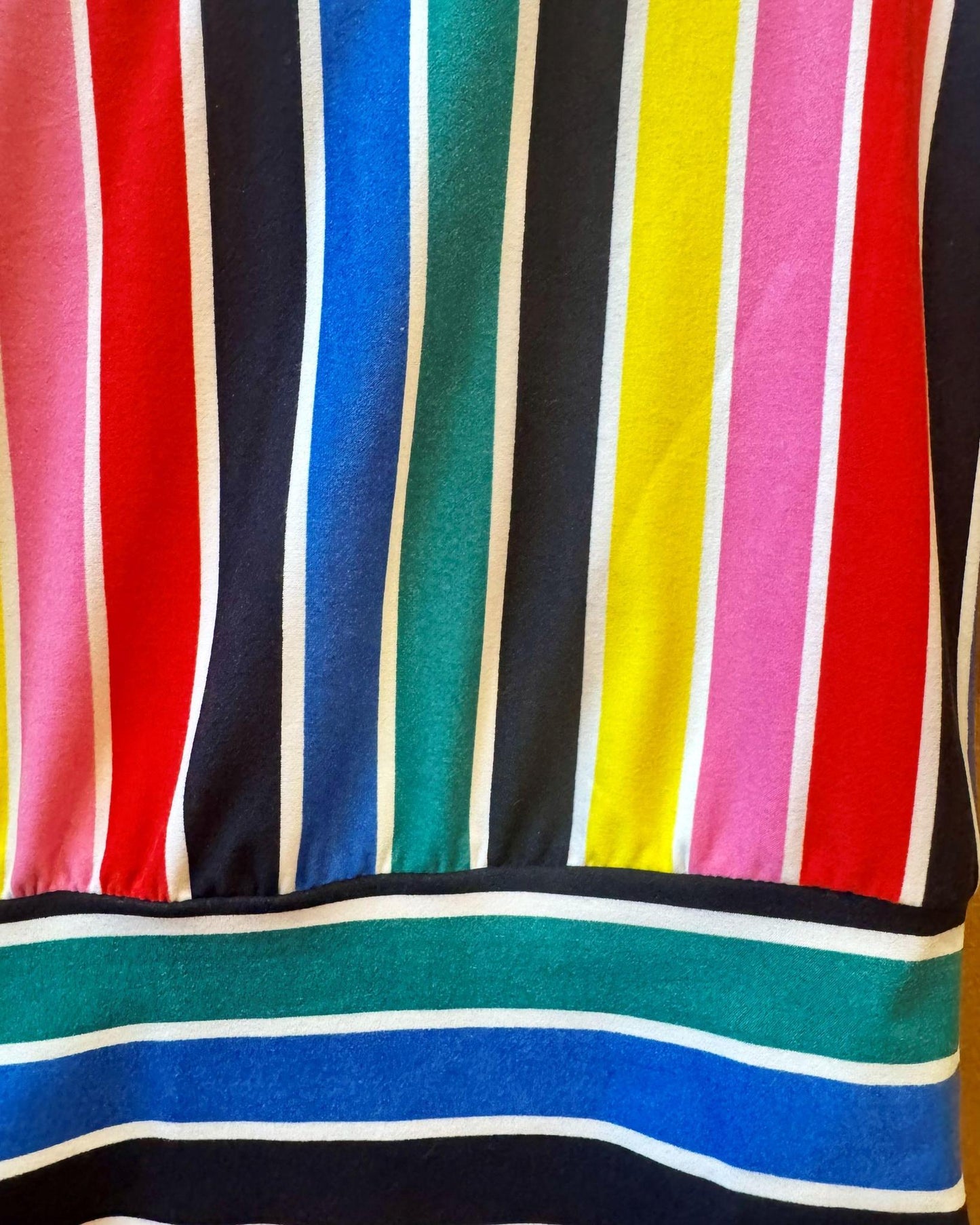 Squasht Bell Sleeve Ballet Top in Rainbow Stripes - Size Large, XL