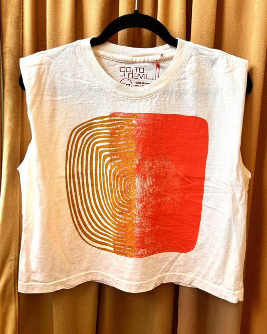 Go to Devil Two Parts Joan Heavyweight Muscle Tee in Off White