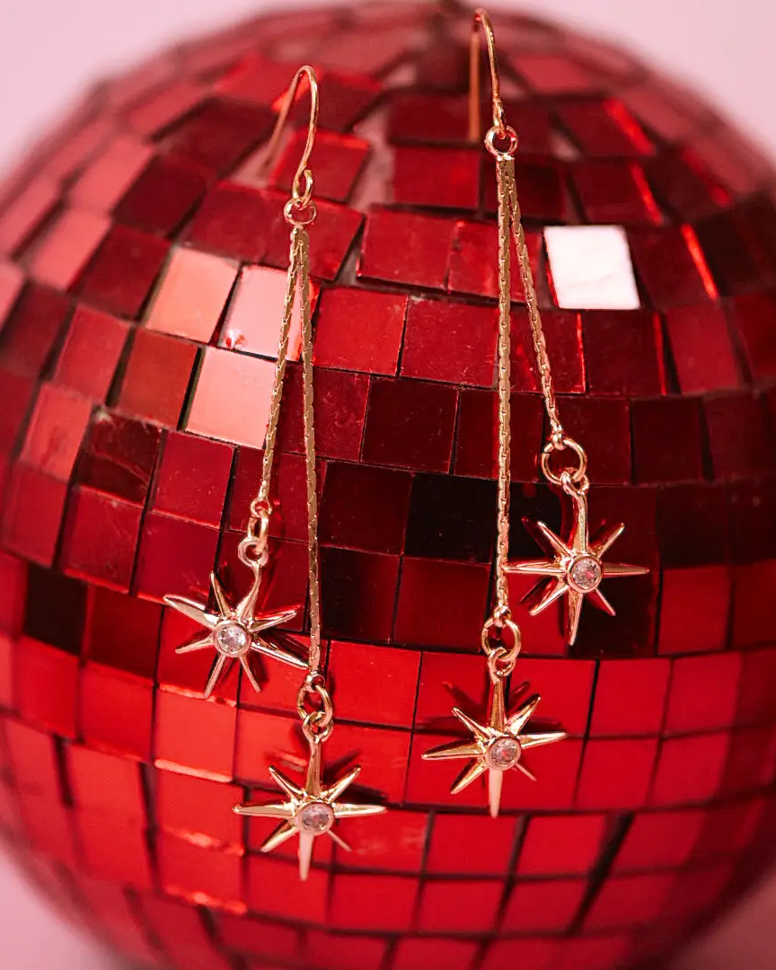 Golden Hour Staggered Star Drops - Choose Silver or Gold