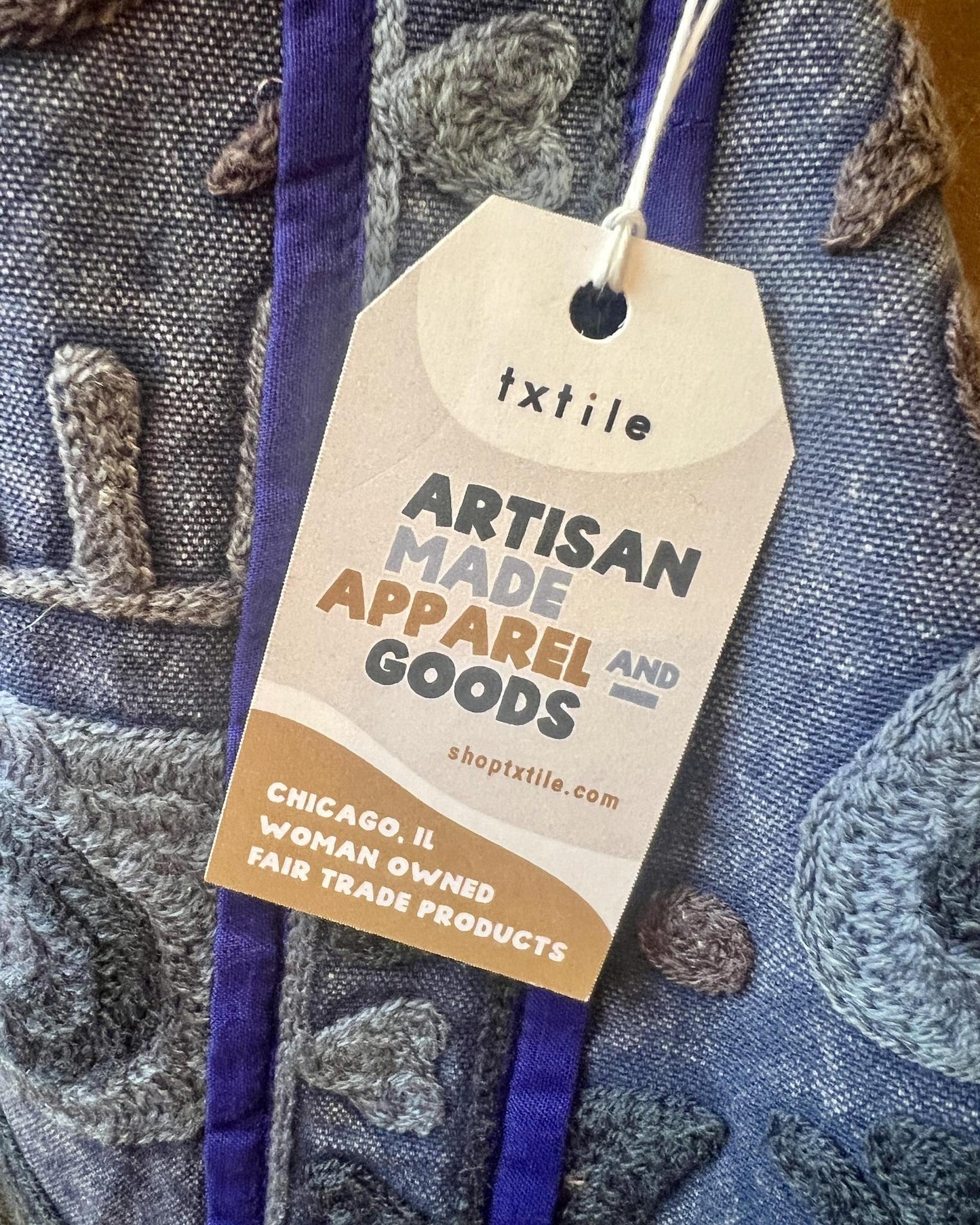 Txtile Canvas Suzani Tote Bag in Shades of Violet