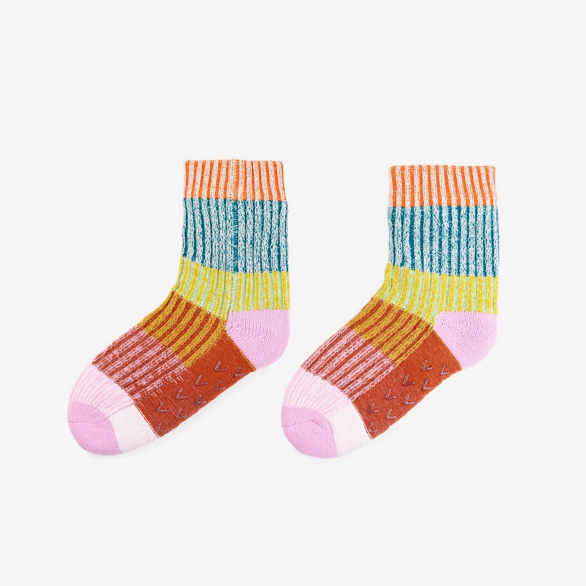 Verloop Mosaic House Socks in Rust Lilac