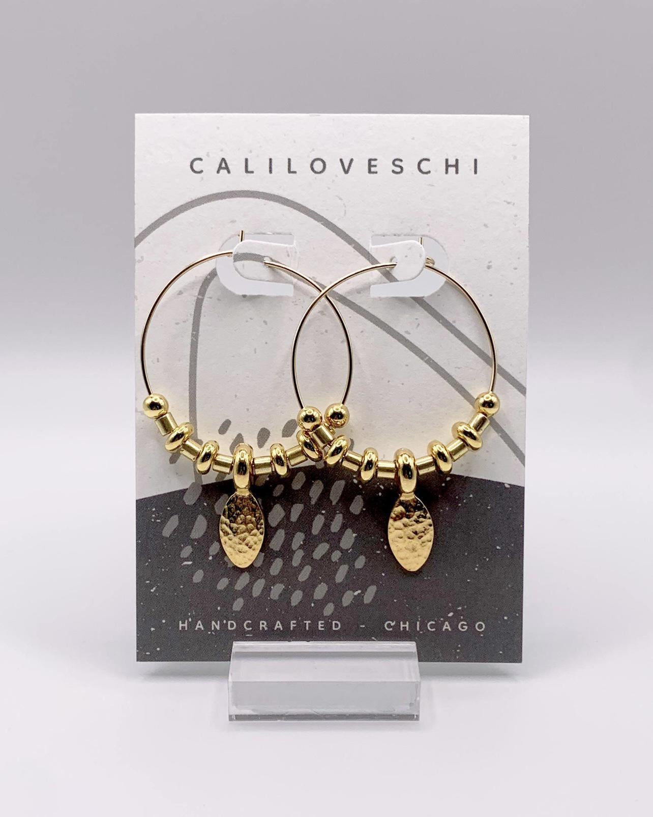 caliLOVESchi 14k Gold Hoops - Golden Aura