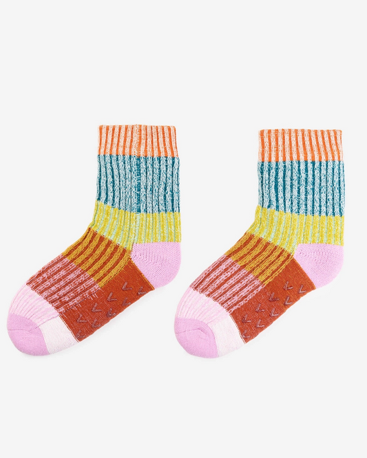 Verloop Mosaic House Socks in Rust Lilac