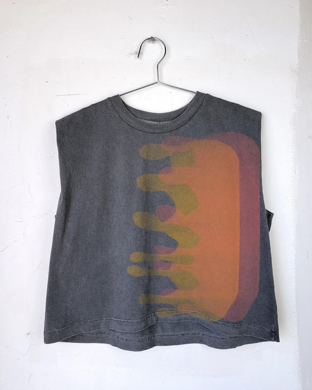 Go to Devil Blob Joan Heavyweight Muscle Tee in Off Black