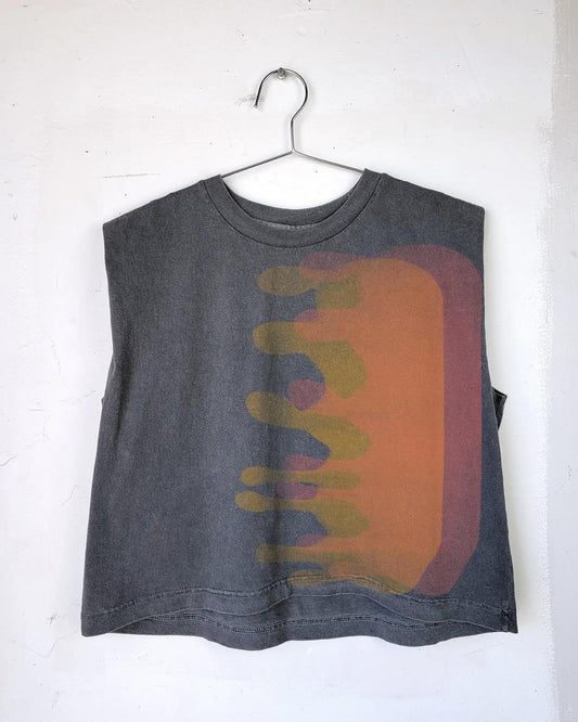 Go to Devil Blob Joan Heavyweight Muscle Tee in Off Black