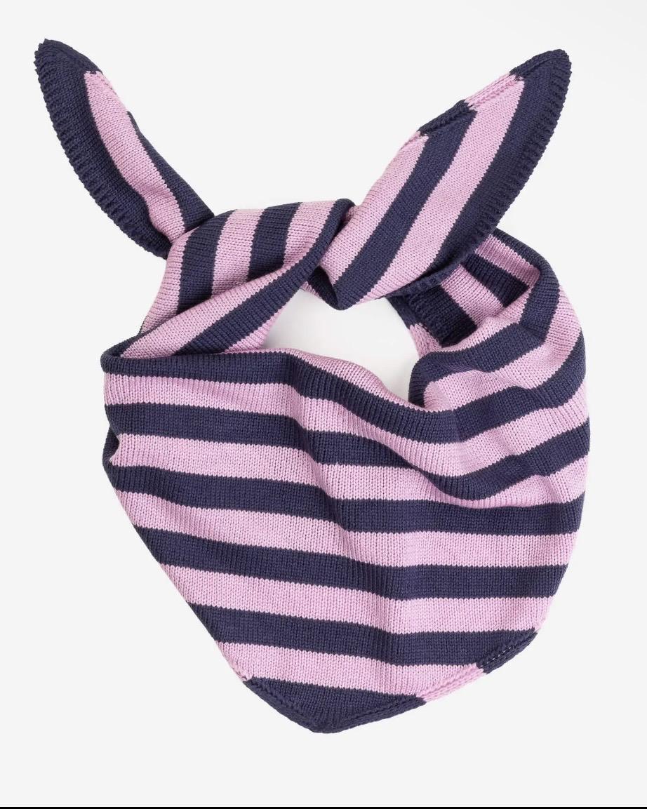 Verloop Simple Stripe Triangle Scarf in Lilac Denim