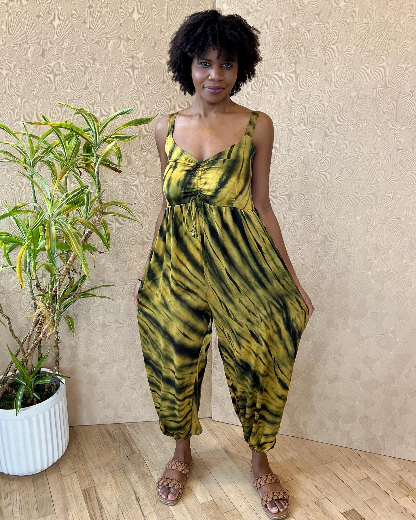 Indie Ella Aurora Boho Jumpsuit in Tiger Eye (M/L)