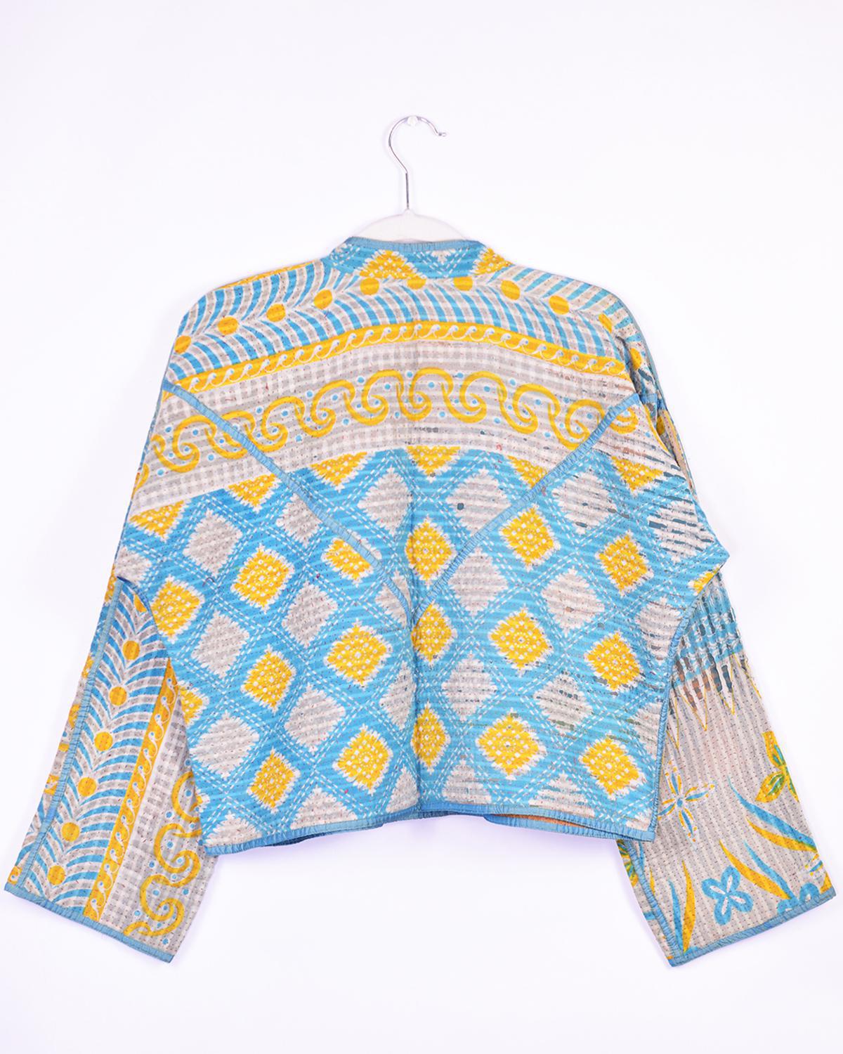 Txtile Sofie Ishani Quilted Reversible Patchwork Kantha Jacket