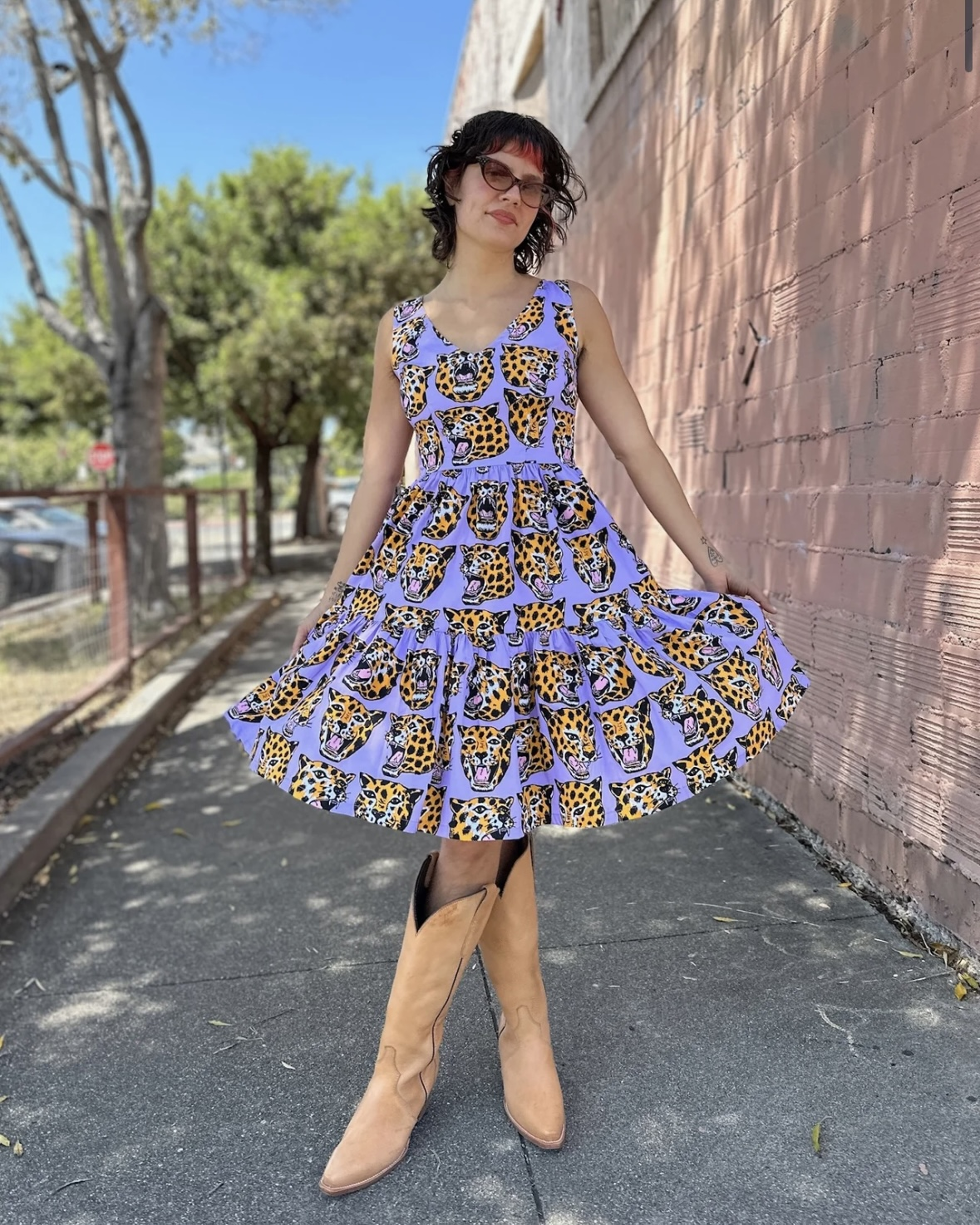 Nooworks Western Dress in Cheetah Head