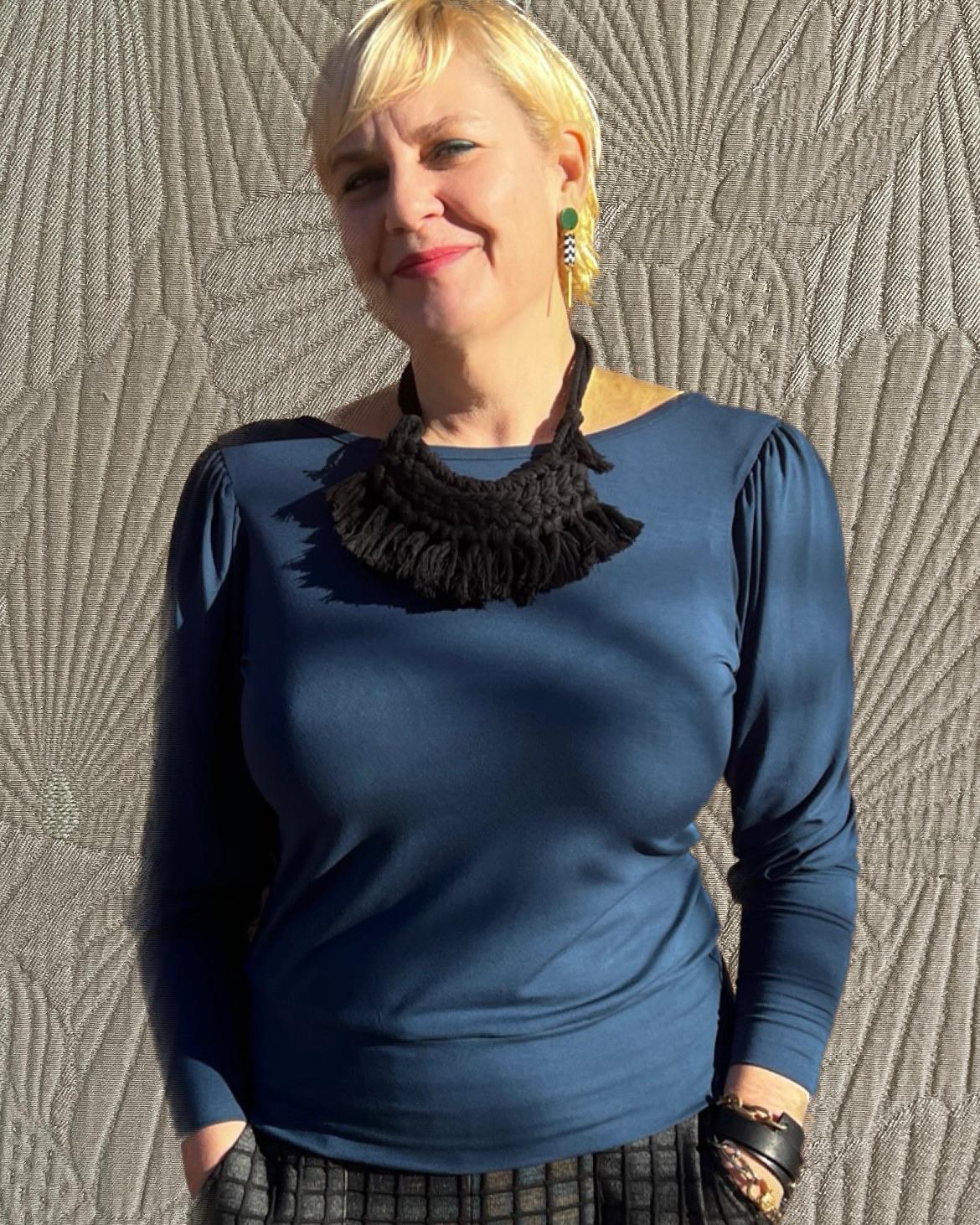 Squasht Debbie Top in Sapphire Blue