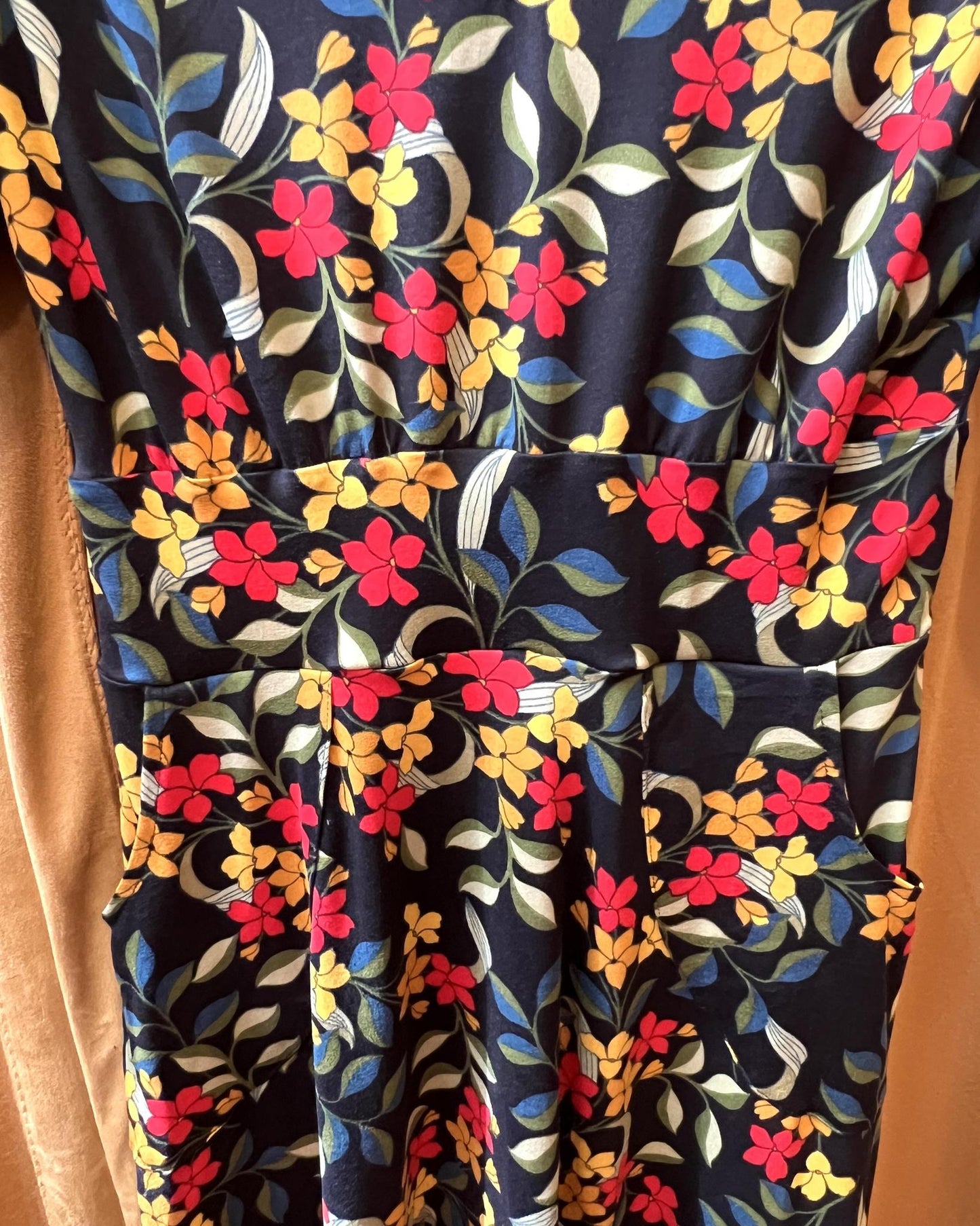 Squasht Alina Dress in Black with Colorful Floral Print