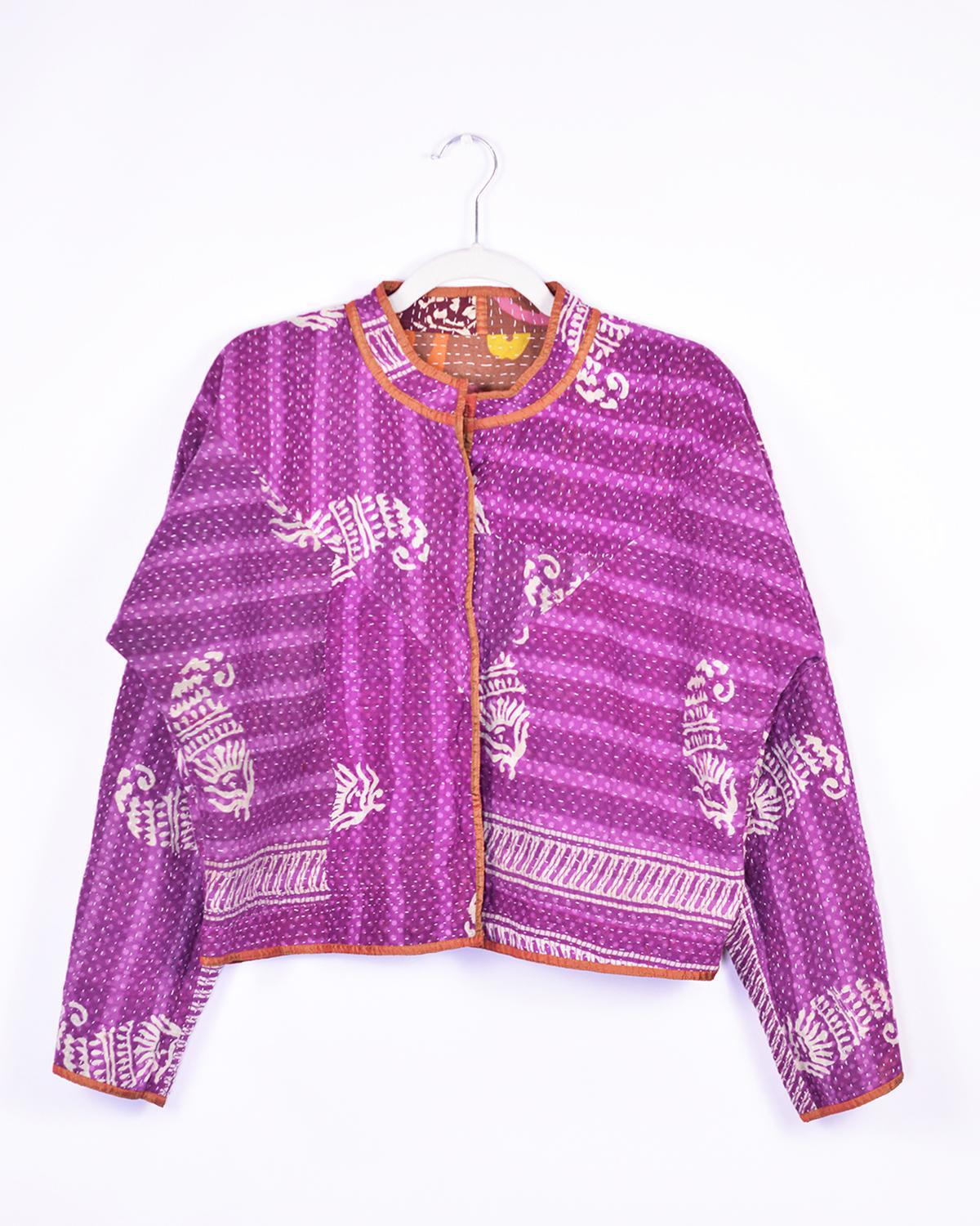 Txtile Sofie Kashvi Quilted Reversible Patchwork Kantha Jacket